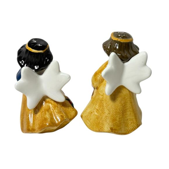 VTG Y2K Hand-Painted Ceramic Angel Salt & Pepper Shakers Set of 2 Collectible - Picture 3 of 7